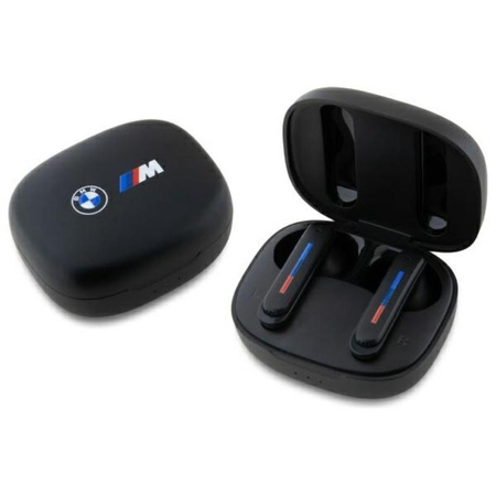 BMW Printed Logos - TWS ENC Casque Bluetooth + étui de chargement (noir)