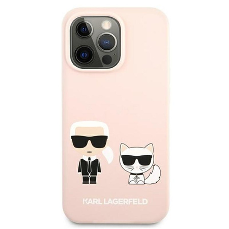 Karl Lagerfeld Slilicone Karl & Choupette - iPhone 13 Pro Max Hülle (rosa)
