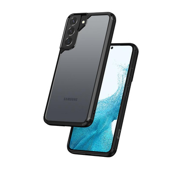 Crong Hybrid Clear Cover - tok Samsung Galaxy S22+ készülékhez (fekete)