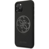 Guess Silicone 4G Tone to Tone - Coque iPhone 11 Pro (Noir)