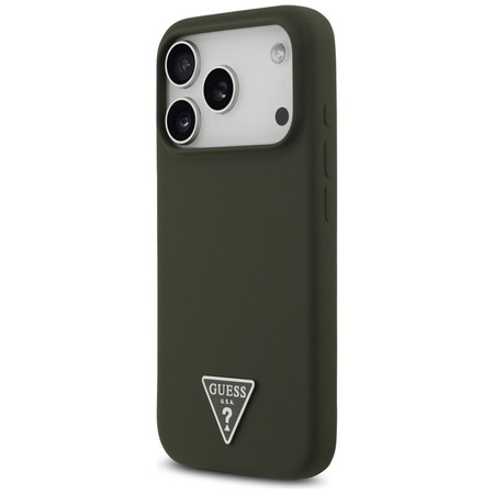 Guess Silicone Triangle Logo MagSafe - iPhone 17 Pro Case (khaki)