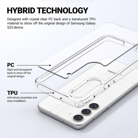 Crong Crystal Shield Cover - Etui Samsung Galaxy S23 (Transparent)