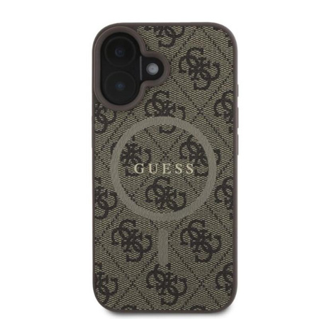 Guess 4G Ring Classic Logo MagSafe - iPhone 16 Tasche (braun)