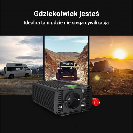 Green Cell - Feszültség átalakító Inverter 12V - 230V 150W/300W tiszta szinusz hullám 12V - 230V 150W/300W