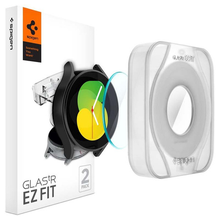 Spigen GLAS.TR EZ FIT 2er-Pack - gehärtetes Glas für Samsung Galaxy Watch 4 / 5 44 mm (2 Stück)