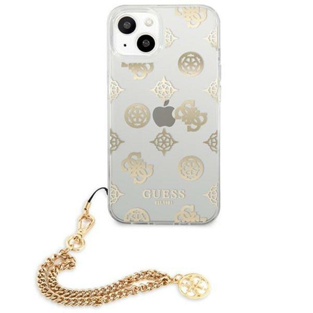 Guess Peony Chain Handle - Coque iPhone 13 (Or)