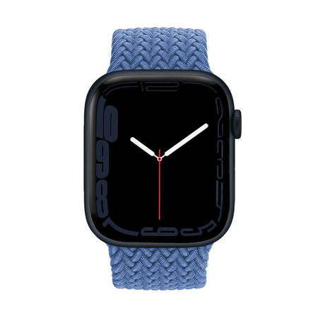 Crong Wave Band - Geflochtenes Armband für Apple Watch 44/45/46/49 mm (blau)