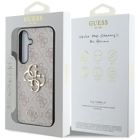 Guess Big 4G Classic Logo - Coque pour Samsung Galaxy S25+ (rose)