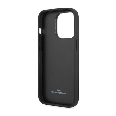 BMW Leder Rautenmuster - iPhone 14 Pro Max Tasche (bordeauxfarben)