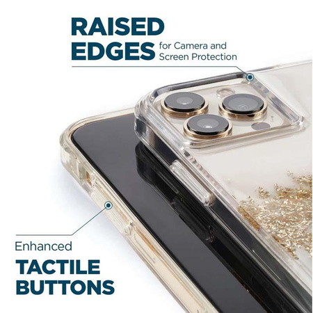 Case-Mate Karat - iPhone 14 Pro Max case decorated with gold (Marble)