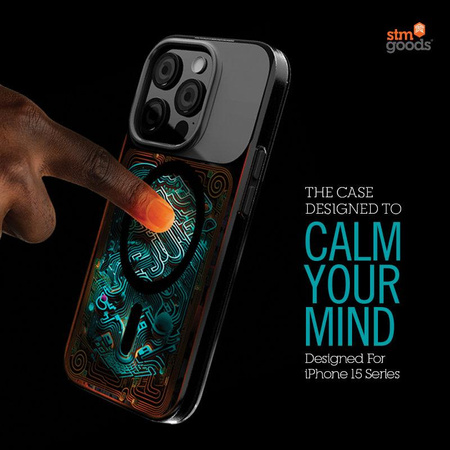 STM Reveal Warm MagSafe - Etui anti-stress iPhone 15 (Black Realm)