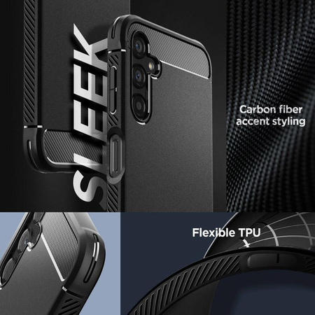 Spigen Rugged Armor - Gehäuse für Samsung Galaxy A14 4G / LTE (Schwarz)