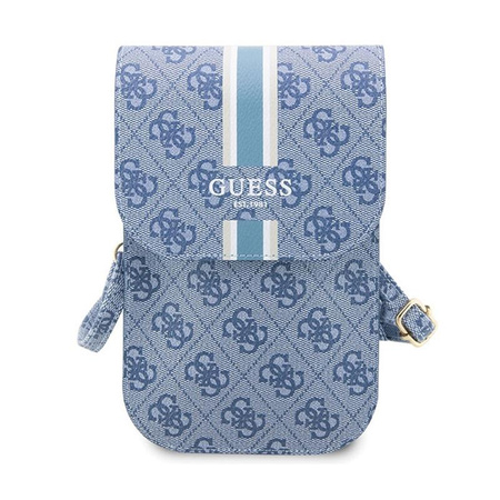 Guess 4G Stripes - Crossbody bag for phone (blue)