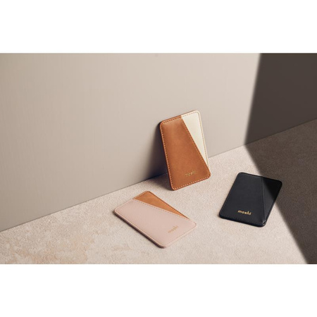 Moshi Slim Wallet - Mágneses pénztárca (SnapTo™ rendszer) (Jet Black)