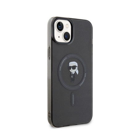 Karl Lagerfeld IML Ikonik MagSafe - Coque pour iPhone 15 Plus (noir)