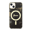 Guess Golden Marble MagSafe - iPhone 14 Plus Case (Black)