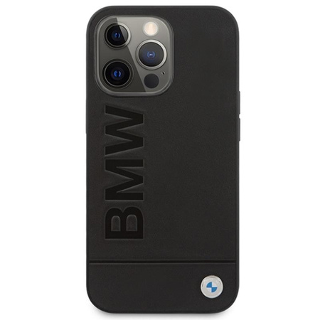BMW Leder Hot Stamp MagSafe - iPhone 14 Pro Tasche (Schwarz)