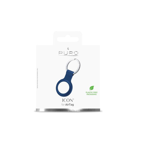 PURO ICON Case - Silikonowy brelok do Apple AirTag (granatowy)