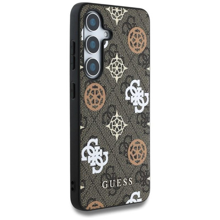 Guess 4G Printed Colored Peony Pattern MagSafe - Hülle für Samsung Galaxy S25 (braun)