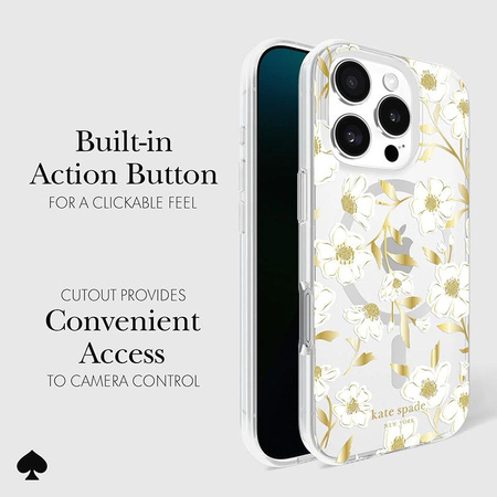 Kate Spade New York Protective Gems MagSafe - iPhone 16 Pro Case (Sunshine Floral)