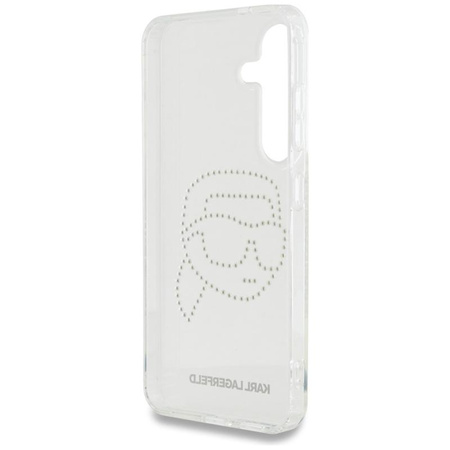Karl Lagerfeld Rhinestones Karl Head Logo - Hülle für Samsung Galaxy S25 (Transparent)