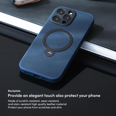 Moshi Kameleon MagSafe - Etui iPhone 16 Pro z funkcją podstawki (Midnight Blue)