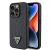 Guess Croco Triangle Metal Logo - Coque iPhone 15 Pro (noir)