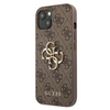 Guess 4G Big Metal Logo - Etui iPhone 13 mini (brązowy)