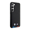 BMW Leder Hot Stamp Tricolor - Samsung Galaxy S23+ Tasche (schwarz)