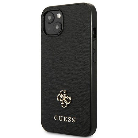 Guess Saffiano 4G Small Metal Logo - pouzdro pro iPhone 13 mini (černé)