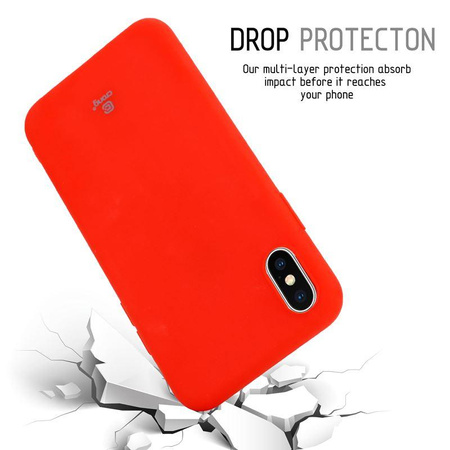 Crong Soft Skin Cover - Etui iPhone Xs / X (czerwony)