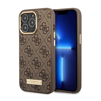 Guess 4G Logo Plate MagSafe - iPhone 14 Pro Case (brown)