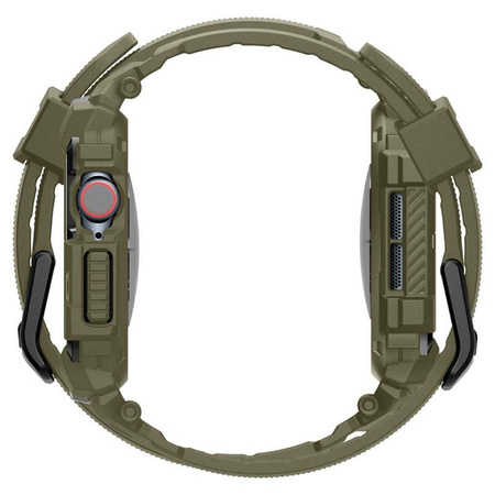 Spigen Rugged Armor Pro - Bracelet avec étui pour Apple Watch 10 46 mm (Vintage Khaki)