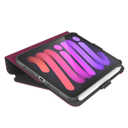 Speck Balance Folio - iPad mini 6 (2021) Hülle mit MICROBAN Beschichtung (Very Berry Red Slate Grey)