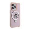 Karl Lagerfeld Ring Stand Karl & Choupette MagSafe - Coque iPhone 15 Pro Max (rose)