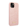 Guess Glitter Flakes Metall Logo Tasche - iPhone 14 Plus (rosa)