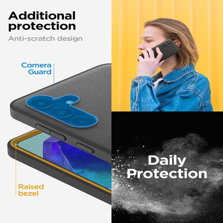 Spigen Essential SandBlast - Case for Samsung Galaxy M55 5G (Matte Black)