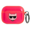 Karl Lagerfeld Choupette Head - Airpods Pro tok (fluo rózsaszín)