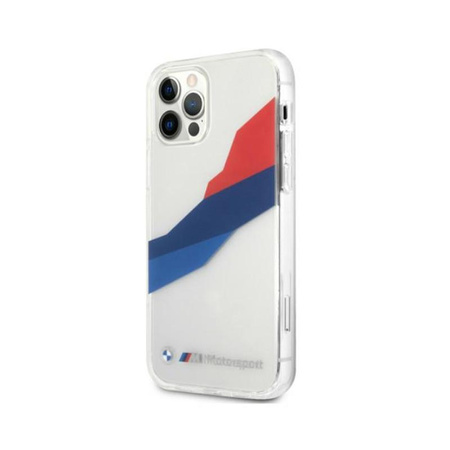 BMW Motorsport Tricolor - tok iPhone 12 Pro Max készülékhez (átlátszó)