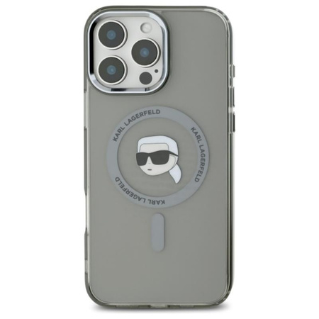 Karl Lagerfeld IML Metal Karl Head MagSafe - iPhone 16 Pro Case (black)