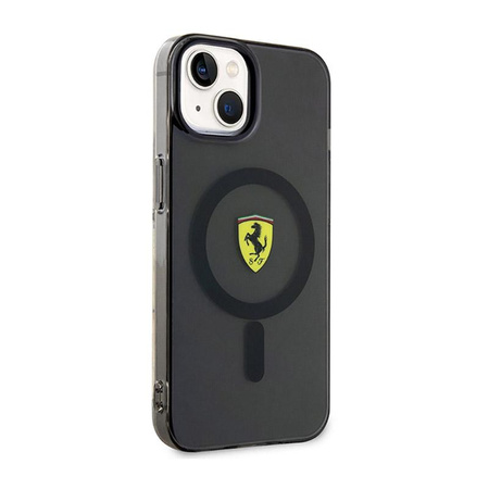 Étui Ferrari Translucide MagSafe - iPhone 14 Plus (Noir)