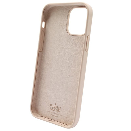 PURO ICON Cover - iPhone 13 Pro Max Case with Antimicrobial Protection (Sand Pink)