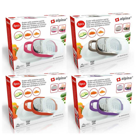 Alpina - multifunction grater with container (purple)
