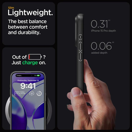 Spigen Thin Fit - Coque pour iPhone 15 Pro (Noir)