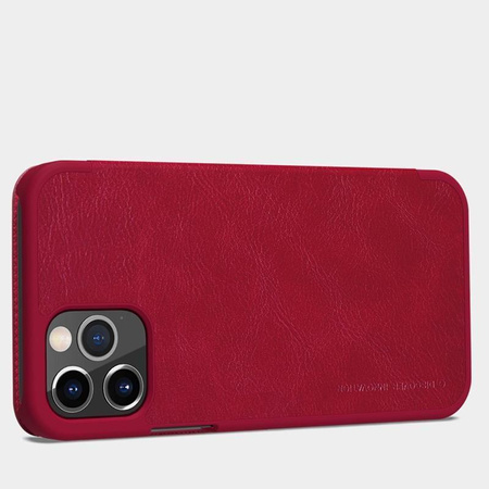 Nillkin Qin Ledertasche - Tasche für Apple iPhone 12 Pro Max (Rot)