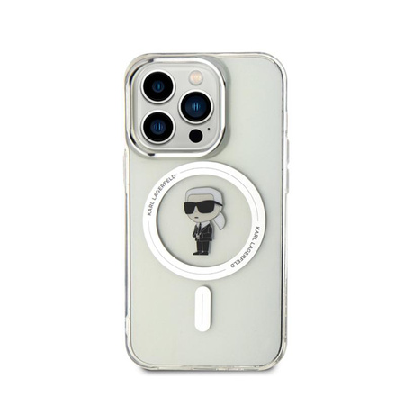 Karl Lagerfeld IML Ikonik MagSafe - Coque pour iPhone 15 Pro (Transparent)