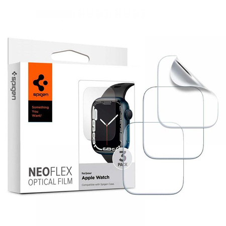 Spigen Neo Flex - Fólie pro Apple Watch 8/7/6/5/4/SE (45-44) mm (3 ks)