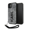 Karl Lagerfeld Sequins Cord - Etui avec dragonne iPhone 11 (Argent)