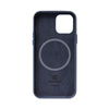 Crong Essential Cover Magnetic - iPhone 12 / iPhone 12 Pro MagSafe bőr tok (sötétkék)