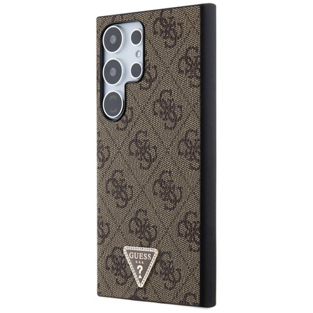 Guess 4G Triangle Strass - Hülle für Samsung Galaxy S24 Ultra (Braun)